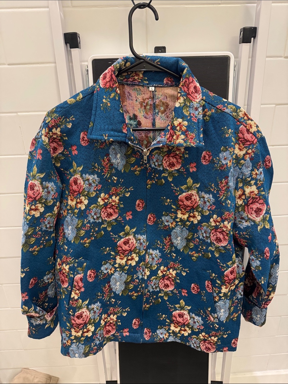 Floral zip up jacket